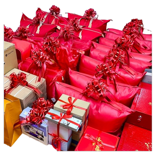 婚房布置女方嫁妆拉花扎带楼梯扶手包袱婚礼车队彩带蝴蝶结装饰花