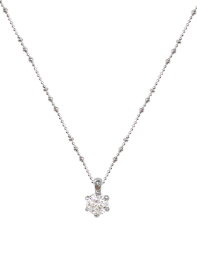 纯银莫桑石D色50分项链女