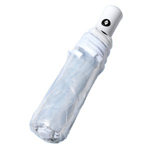 透明雨伞可折叠拍照ins感高颜值女双人加固大便携全自动白色长柄