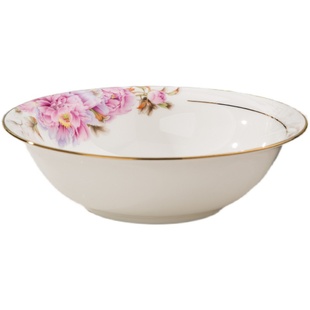 斗碗家用7寸菜碗7英寸骨瓷斗碗七寸面碗陶瓷浅口碗汤碗大号羊汤碗