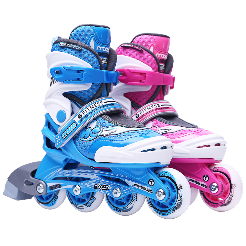 米高轮滑鞋初学者滑冰鞋滑轮鞋直排轮旱冰鞋儿童溜冰鞋全套装男女