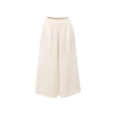 日系松弛感莱赛尔休闲阔腿九分裤