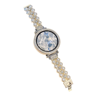 【人鱼姬珍珠】适用华为GT6手表gt5表带watch5表链watchgt4女士gt5pro智能腕表gt秋冬千金感镶钻壳小众女款细