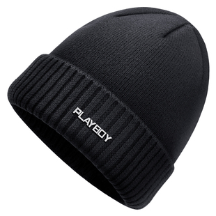 花花公子帽子男款冬季2025新款加厚毛线帽情侣保暖针织帽女款冷帽