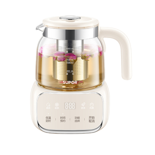 苏泊尔养生壶煮茶炖煮一体全玻璃家用多功能恒温烧水壶办公室小型