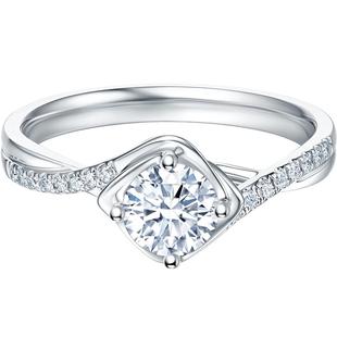 DRBELIEVE纯爱款求婚钻戒天然钻石铂金女戒真钻1克拉J10051