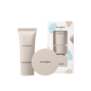 日本Naturaglace高保湿光泽隔离霜妆前乳+散粉限定套装 孕妇可用