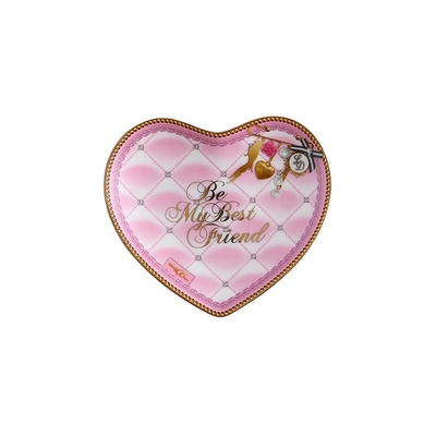 点心盘陶瓷平盘外贸出口爱心形