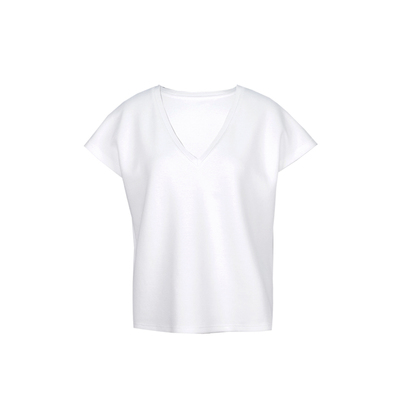 枫丹白露后构想大V领短袖T恤衫春