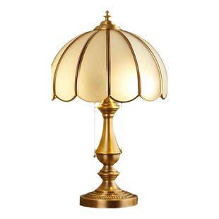 欧式奢华全铜台灯客厅卧室床头灯现代简约美式复古温馨创意书房