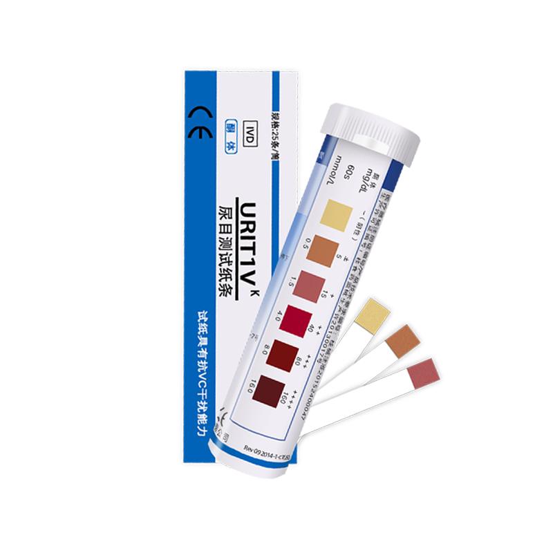 优利特尿酮检测试纸脂肪燃烧脂老虎家用尿酮尿糖生酮检测酮体试纸