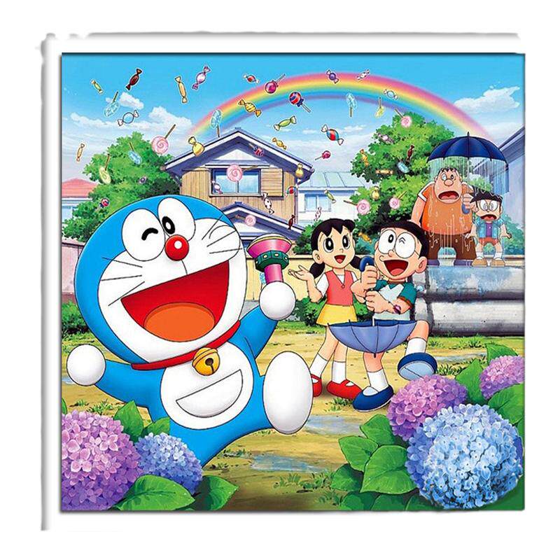 机器猫钻石画方钻儿童满钻十字绣