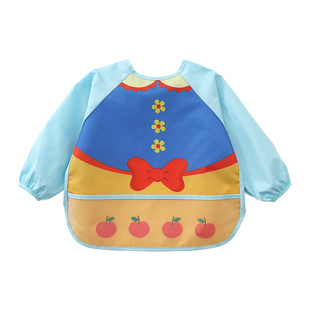 罩衣女宝宝吃饭防脏围兜冬天外穿洋气好看婴儿辅食倒褂小公主围裙