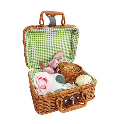 悦明藤藤编复古风手提箱结婚礼物