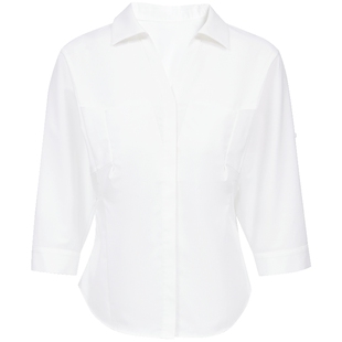 Vero Moda奥莱衬衫女2026春夏新款收腰V领可调节袖长通勤上衣气质