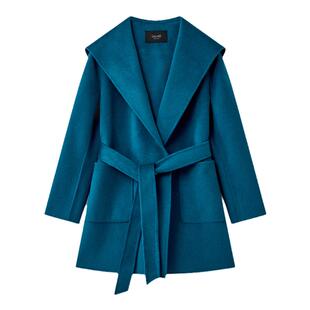 【山羊绒】Laurel劳芮新款纯羊绒连帽短大衣女LWL354D05800