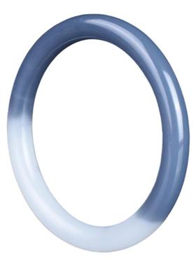 新疆和田玉羊脂青白玉手镯子女款叮当镯圆细条天然青花少女年轻款