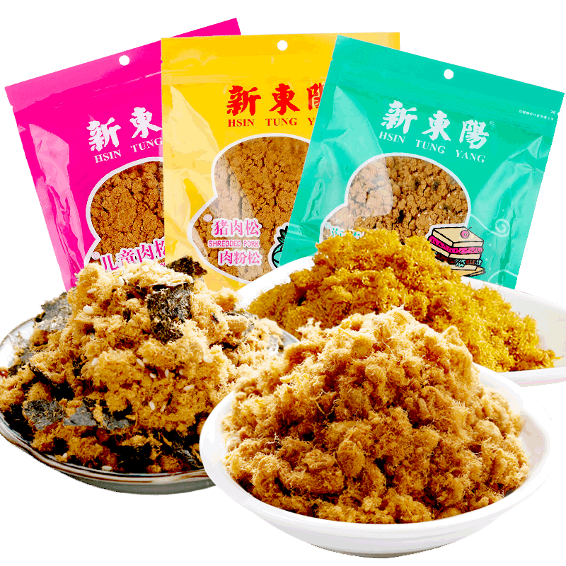 新东阳猪肉松(肉粉松)205g袋装3口味海苔儿童营养寿司拌饭猪肉松