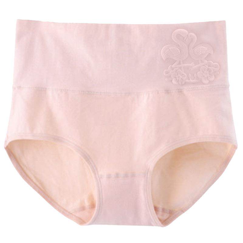 纯棉抗菌内裤女士高腰收腹收小肚子提臀中腰内裤透气全棉三角短裤