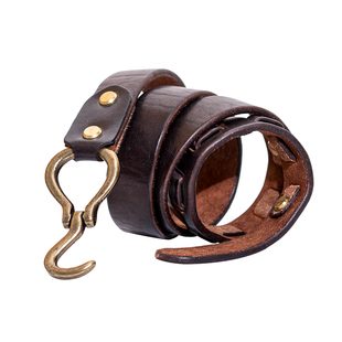 牛爷 Vintage阿美咔叽青年挂钩腰带美式复古手工黄铜钩子骑兵皮带