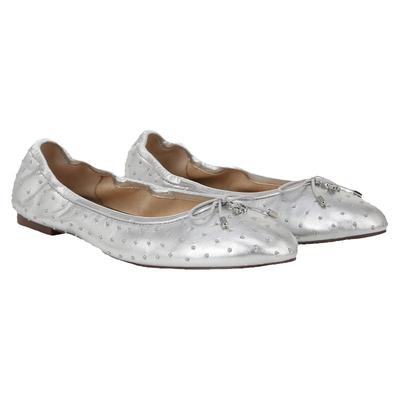 SAMEDELMAN银色珠饰芭蕾舞鞋