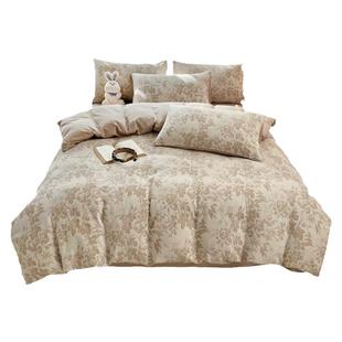 三层纱床笠款四件套全棉纯棉2024新款床单学生宿舍被套罩床上用品