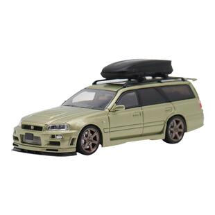 Street Weapon 1:64开盖 SW 日产尼桑Stagea R34瓦罐合金汽车模型