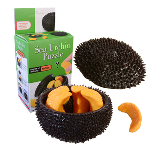 3D立体海胆拼图大脑思维装蒜创意礼物食材拼装模型儿童益智玩具