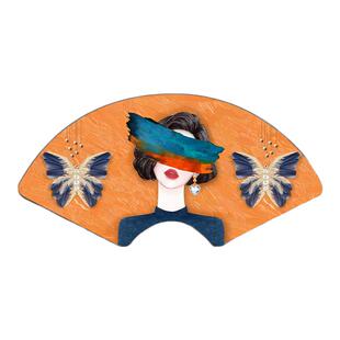 包安装卧室装饰画天鹅轻奢现代床头简约背景墙壁画扇形主卧房挂画