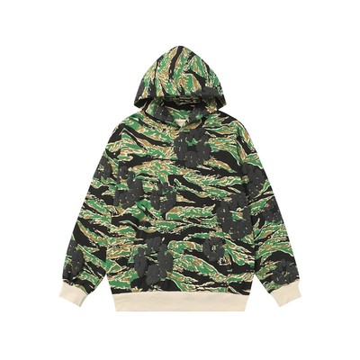 FOG高街DENIM TEARS木棉花发泡印花迷彩连帽卫衣美式宽松运动外套