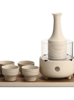 宜集堂川江中古风酒具套装家用黄酒温酒器烫酒壶清酒热酒壶分酒器