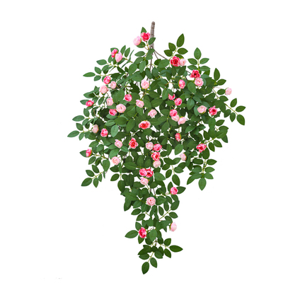 仿真维多利亚玫瑰壁挂藤条装饰物