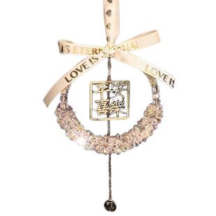 汽车装饰挂件女车载后视镜挂件高级感2024新款后视镜吊坠平安喜乐