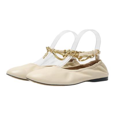 JW ANDERSON 潮流都市女士羊皮复古平底鞋银泰百货精品 301596