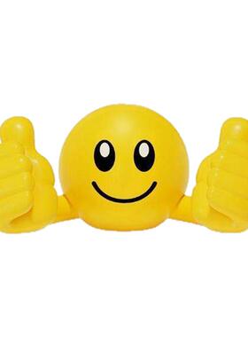 塑料卡通桌面摆件笑脸旋转大拇指手机平板支架懒人手机座可旋转