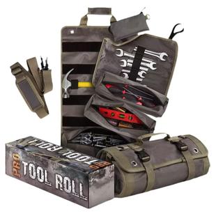 WESSLECO工具包多功能耐用木工电工维修收纳包便携卷筒车载工具袋