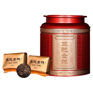 泾渭茯茶益乾金珠礼盒陕西特产官茶金花茯茶块泡小袋礼盒泾阳茯茶