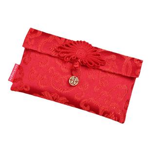 红结婚定制陪嫁存折礼金袋创意布艺出嫁女儿送新人封包聘礼袋