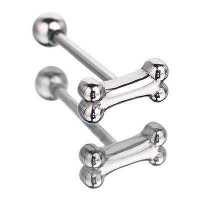 Shinma钛钢可爱骨头舌钉