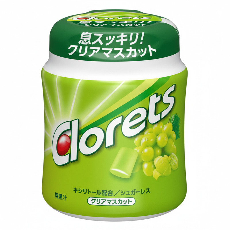 现货日本clorets超强薄荷水果味口香糖什锦零糖运动清新口气140g