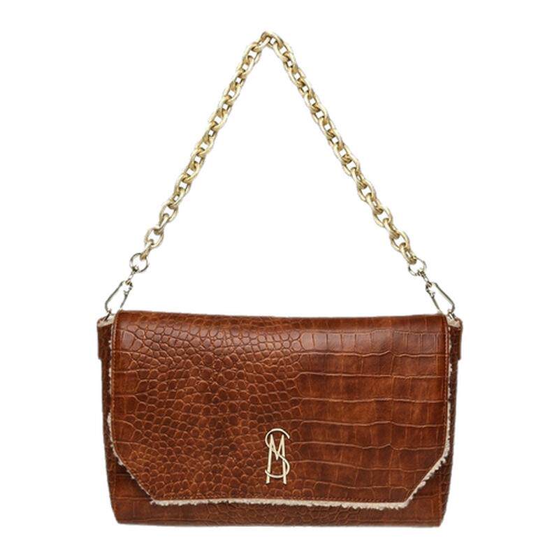 Steve Madden思美登BAMORA26春季焕新压花磨毛链条包单肩斜挎包