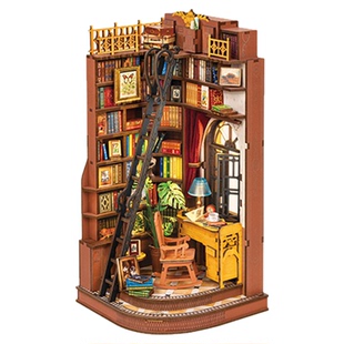 九木杂物社若来唐顿书屋书立手工diy小屋微缩模型玩具积木拼图