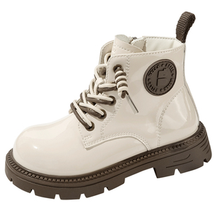 百丽童鞋儿童时尚百搭马丁靴秋冬男女童英伦风短靴中大童软底皮靴