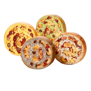 全麦面包车轮坚果枣仁大列巴早餐粗粮欧包吐司代餐零食饱腹整箱