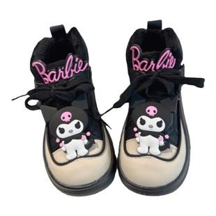 黑色高帮老爹鞋2025新款女款儿童冬季二棉加绒运动鞋皮面加棉防水