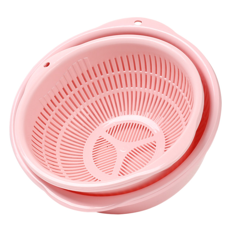 双层塑料沥水篮加厚娄可爱圆形
