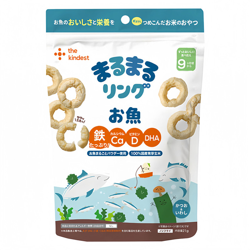 日本thekindest宝宝圈圈磨牙零食