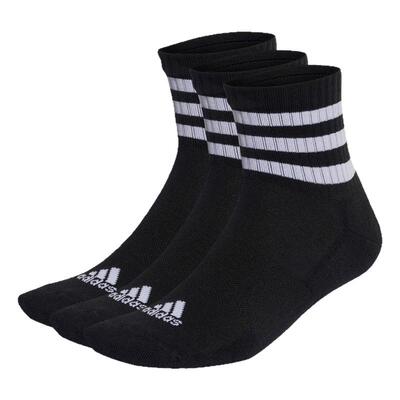阿迪达斯男女三双装舒适短筒袜子