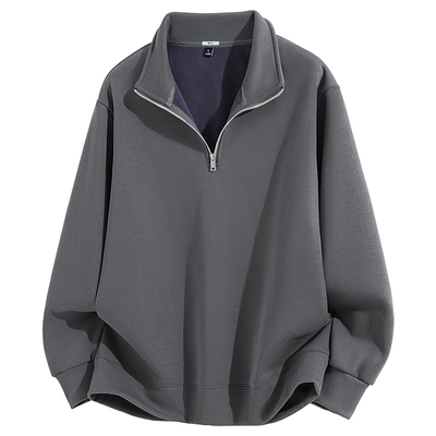 回力加绒半拉链卫衣男款秋季上衣