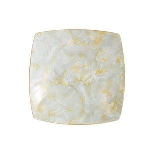 家用轻奢骨瓷四方形盘子菜盘8英寸金边深汤盘陶瓷翘脚盘菜盘套装